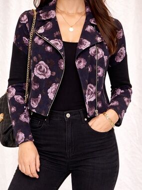 Aritzia Wilfred Floral Jacket Blazer with side zip size 10